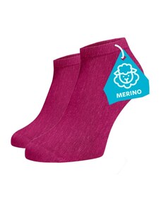 Benami Kotníkové ponožky MERINO - ružové
