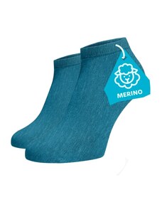 Benami Kotníkové ponožky MERINO - světle modré