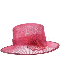 SEEBERGER Cloche slavnostní klobouk s ozdobou - ze sisálové slámy