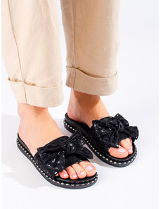 W. POTOCKI Women's slippers on thick soles black Potocki