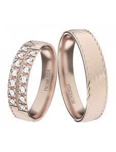 Snubní prsteny Primossa, růžové zlato - vzor č. 1179