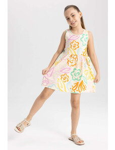 DEFACTO Girl Patterned Sleeveless Dress