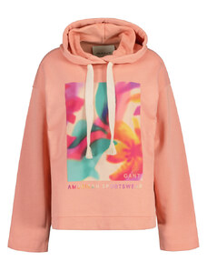 MIKINA GANT RELAXED FLORAL GRAPHIC HOODIE oranžová XS