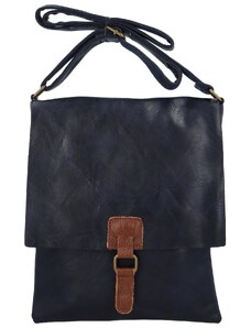 Paolo Bags Trendová dámská koženková crossbody Rorry, tmavě modrá