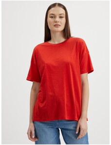Červené volné basic tričko Noisy May Mathilde - Dámské