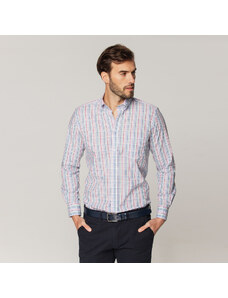 Willsoor Pánská slim fit košile s barevným kostkovaným vzorem 15086