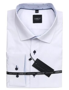 Limbeck bílá košile s jemnými modrými doplňky