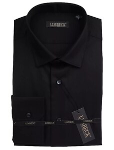 Limbeck černá jednobarevná košile