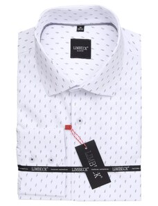 Limbeck bílá košile s šedými doplňky