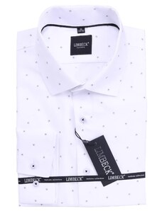 Limbeck bílá košile s drobným vzorem