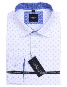 Limbeck bílá košile s modrými doplňky