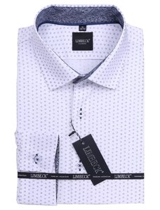 Limbeck bílá košile s drobným vzorem