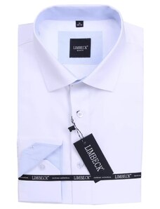 Limbeck bílá košile s modrými doplňky