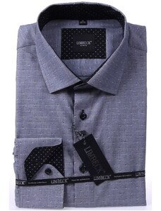 Limbeck šedá košile s texturou a zajímavými doplňky