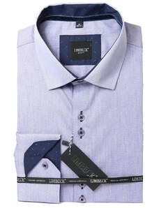 Limbeck fialová košile s modrými doplňky