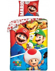 Halantex Bavlněné ložní povlečení The Super Mario Bros Movie - 100% bavlna - 70 x 90 cm + 140 x 200 cm