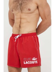 Plavkové šortky Lacoste červená barva, MH5637-6H5