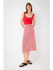 DEFACTO A-Line Patterned Regular Waist Midi Skirt