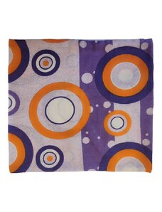 Top textil Povlak na polštářek Kruhy fialové 40x45 cm knoflík