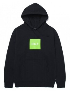 HUF Essentials Box Logo Hoodie černá / zelená M