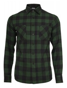 Urban Classics Checked Flanell Shirt černá / tmavě zelená S