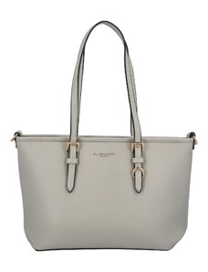 Flora&Co Elegantní koženková kabelka přes rameno Reamie, světle šedá