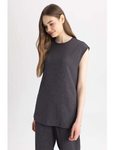 DEFACTO Regular Fit Crew Neck Sleeveless Tunic