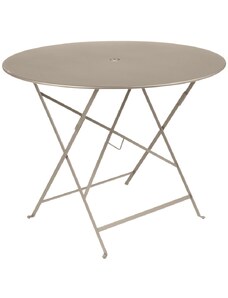 Muškátově šedý kovový skládací stůl Fermob Bistro Ø 96 cm