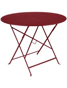 Červený kovový skládací stůl Fermob Bistro Ø 96 cm
