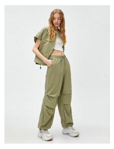 Koton Loose Parachute Trousers with Fold Detail.