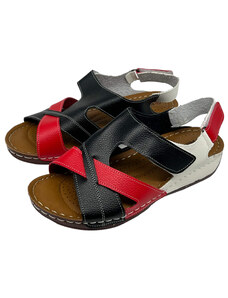 Minke Dámské sandály červené barvy 02