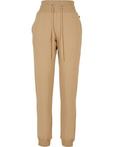 Dámské tepláky Urban Classics Ladies Organic High Waist Sweat Pants - béžové