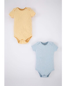 DEFACTO Baby Boy Corduroy Camisole 2-Piece Short Sleeve Snap Body