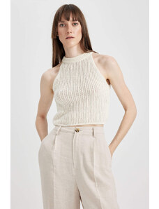 DEFACTO Crochet Crop Knitwear Singlet