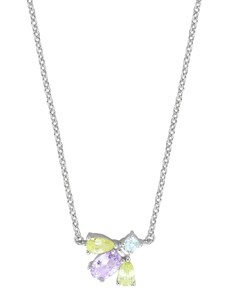 Esprit Blýštivý stříbrný náhrdelník s barevnými zirkony ESNL01821342