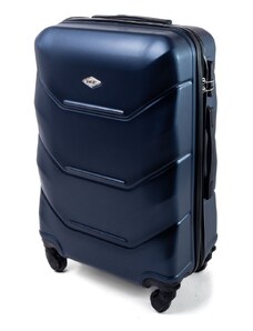 Rogal Tmavě modrý luxusní lehký plastový kufr "Luxury" - vel. M, L, XL