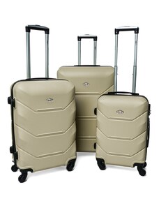 Rogal Zlatá sada 3 luxusních skořepinových kufrů "Luxury" - vel. M, L, XL
