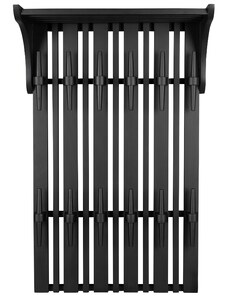 Černý dřevěný nástěnný věšák DUTCHBONE JAKUB 110 x 66 cm