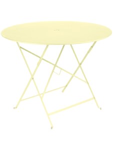 Citronově žlutý kovový skládací stůl Fermob Bistro Ø 96 cm