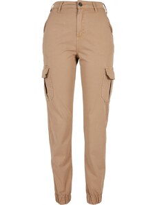 URBAN CLASSICS Ladies High Waist Cargo Pants - unionbeige