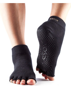 Toesox Halftoe Ankle Grip protiskluzové ponožky (černá)