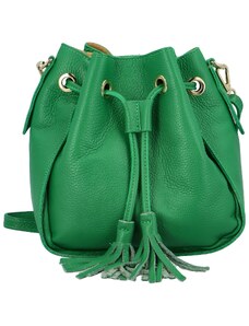 Delami Vera Pelle Dámská kožená kabelka přes rameno zelená - Delami Volira zelená