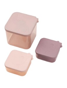 Sada růžových plastových potravinových boxů Done by Deer Elphee M