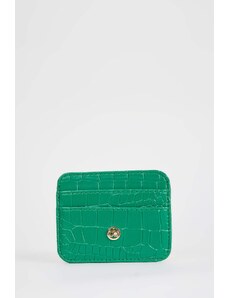 DEFACTO Women's Faux Leather Croco Card Holder
