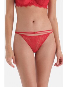 Dagi Red Lace Rope Detailed Thong Panties