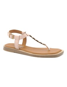 Dámské kožené sandálky Dapi růžové 27628
