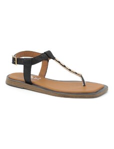 Dámské kožené sandálky Dapi černé 27629