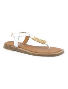Dámské kožené sandálky Dapi bílé 27632