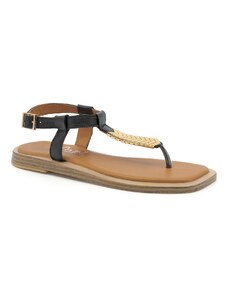 Dámské kožené sandálky Dapi černé 27633