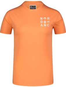 Nordblanc Oranžové dámské tričko z organické bavlny LETTERS